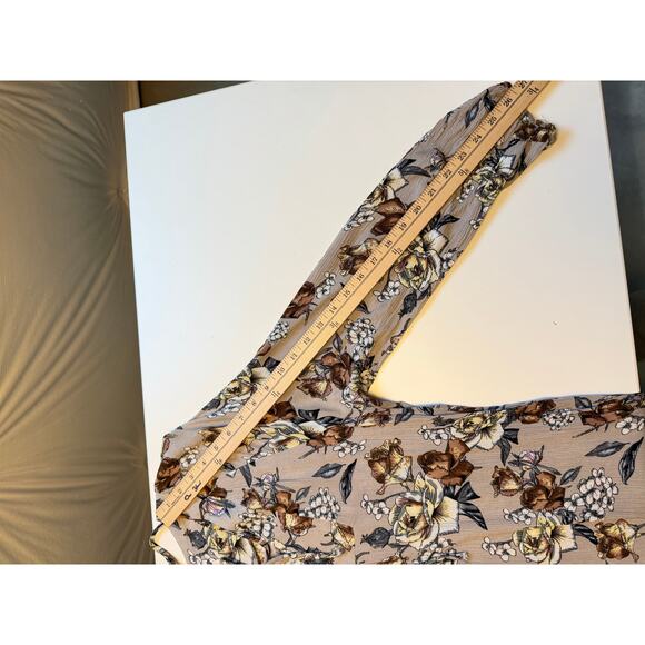 Natural Life Womens Amelia Rose Crinkle Midi Floral Dress Size L Boho Gray - Picture 11 of 11